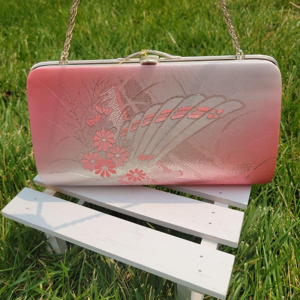 Pink gold Japanese purse / Japanese Style Clutch